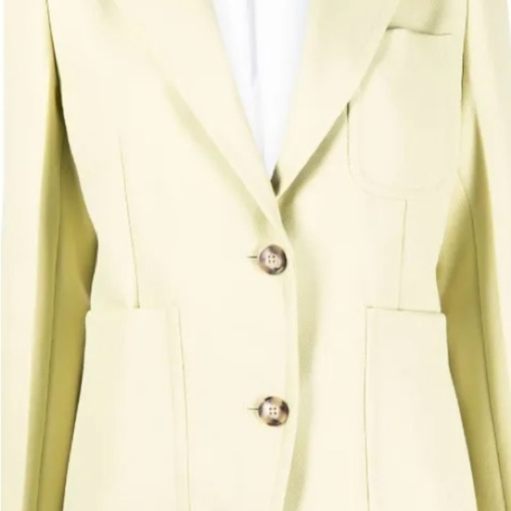 Victoria Beckham Elegant Soft Lemon Yellow Blazer